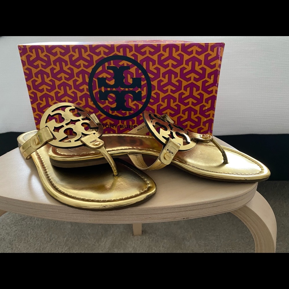 Tory Burch Metallic Miller Thongs